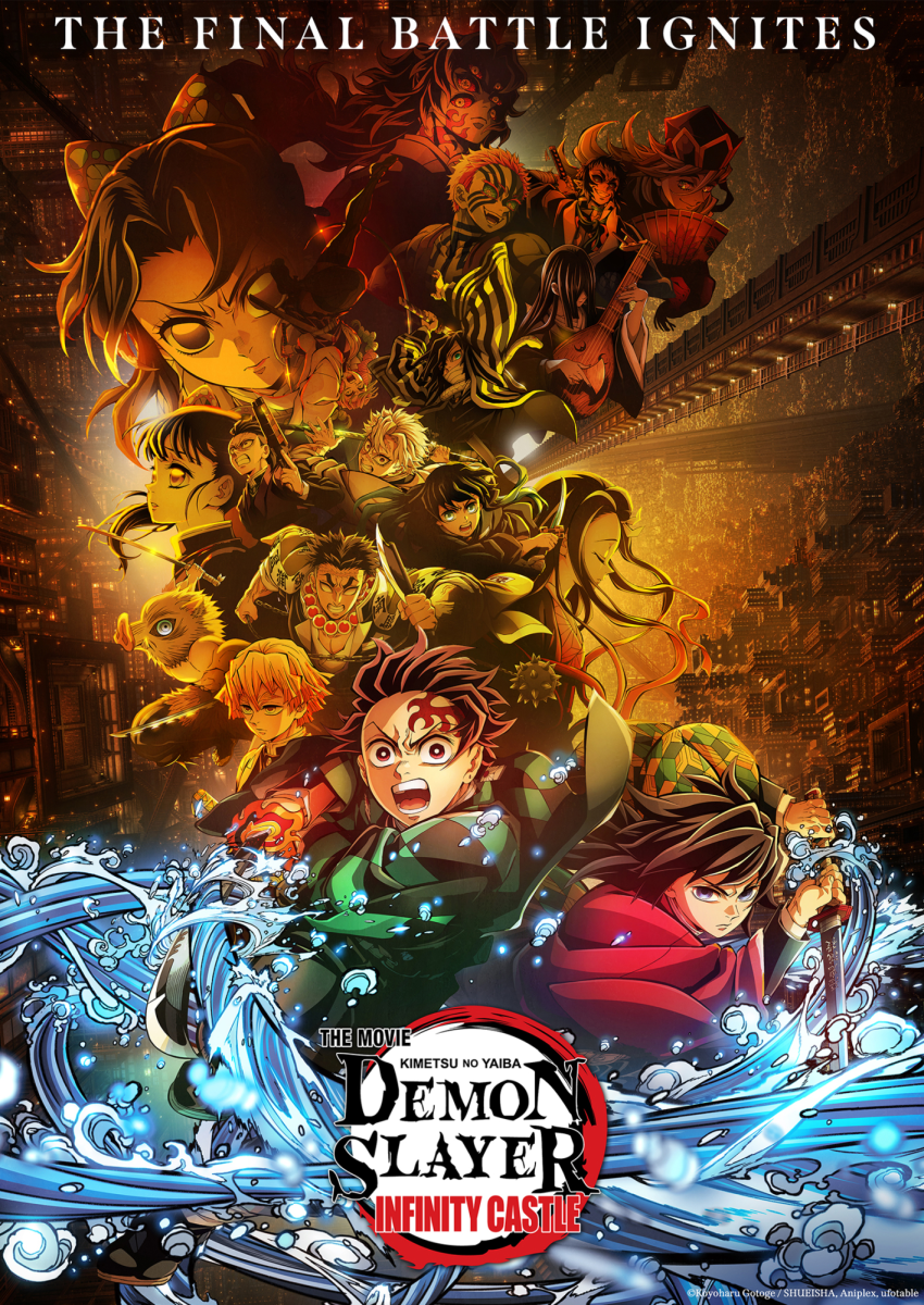 The movie poster for, "Demon Slayer: Kimetsu no Yaiba the Movie: Infinity Castle" that was released on Sept.12.