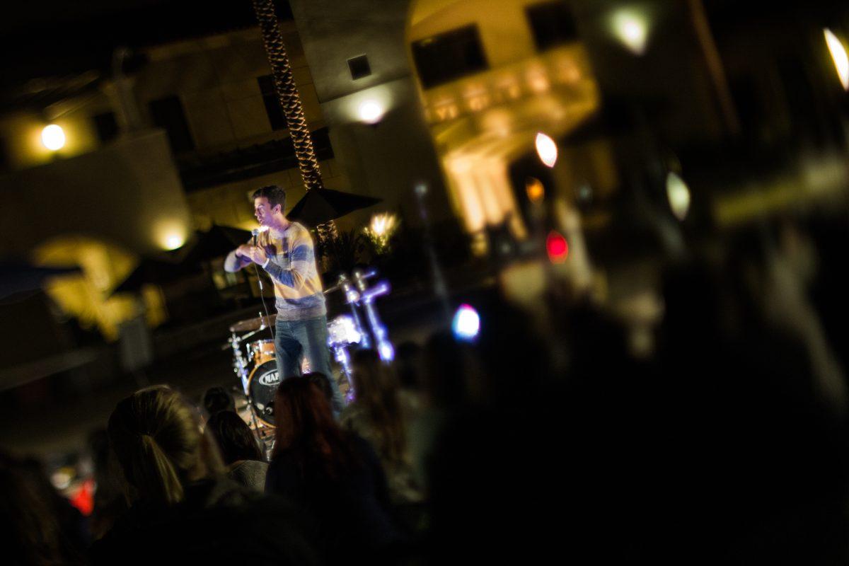 Samuel Rodriguez speaks to students on a message about love. (Steven Smith | Staff Photographer)