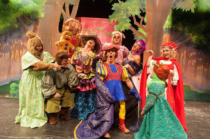 Sing Along: Cast of "Shrek" the musical break into song as the fairtytale creatures figure out the identitiy of Lord Farquaad's father.

IMAGE COURTESY of Todd Cole