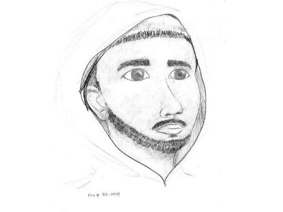 POLICE SKETCH: A suspect depicted in this sketch is wanted for an alleged attempted rape in a bathroom at Riverside City College Jan. 15. (Image Courtesy of Riverside City College)