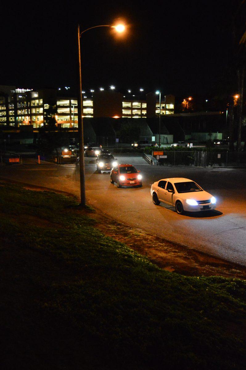 RCC students flood out of the parking structure after March second blackout. John Villanueva/Viewpoints