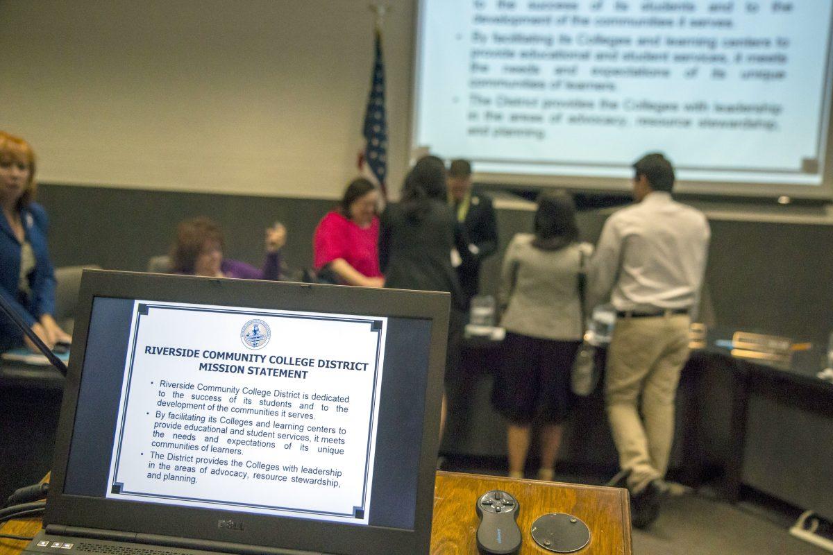 Luis Solis | Viewpoints
The Board of Trustees meeting March 17 comes to an end as RCC students speak to board members.