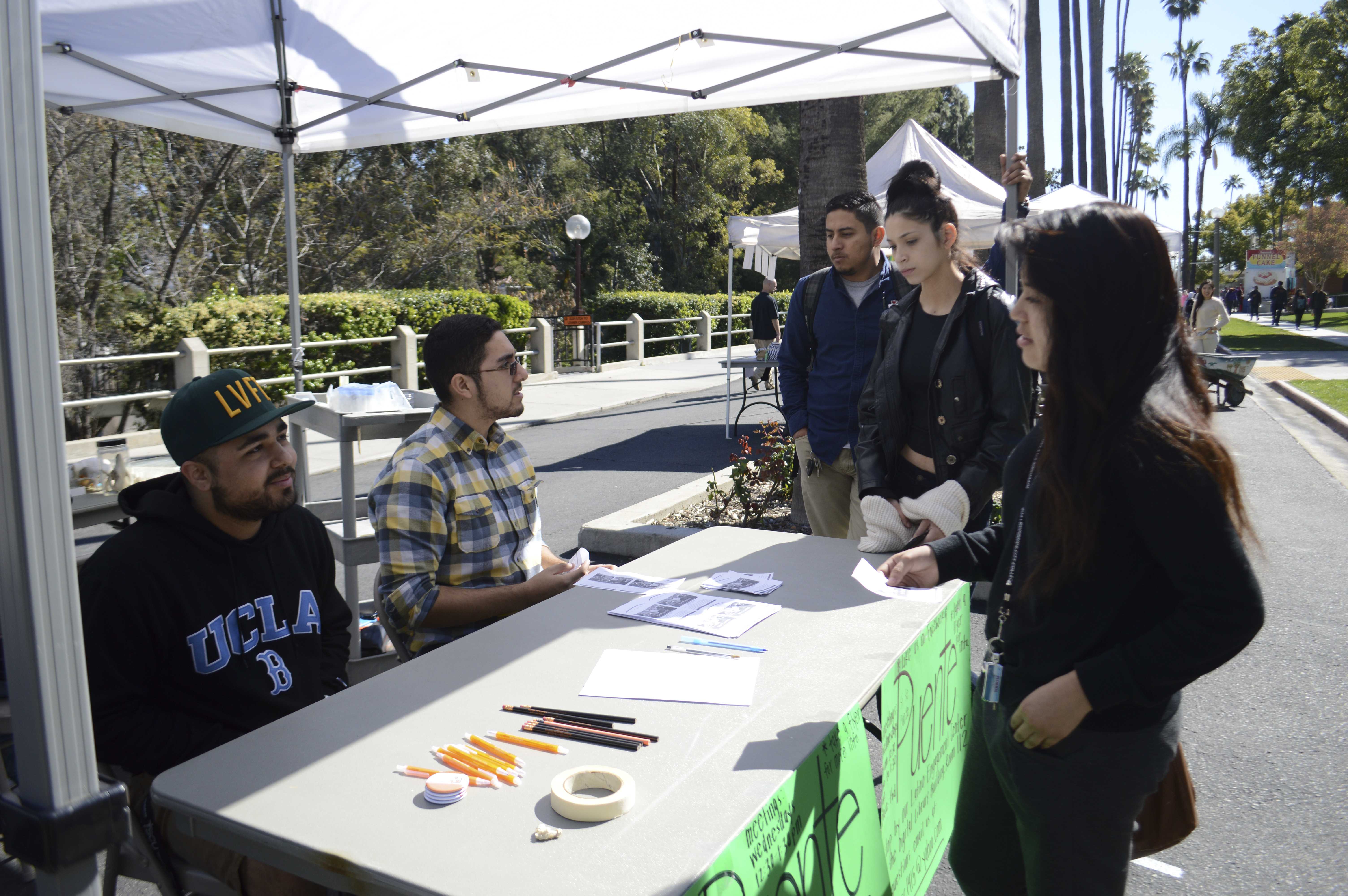 The Puente club interacts with students at RCC's Club Rush.