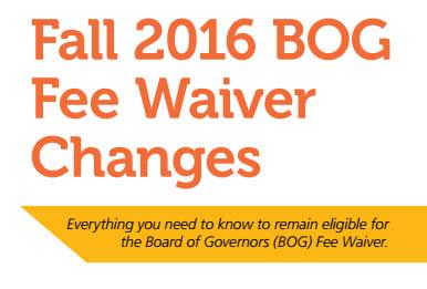 BRIEF: Additional requirements announced for BOG fee wavier