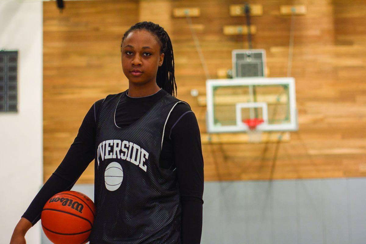 Riverside City College women's basketball center forward. Photo taken by Steven Smith of Viewpoints.