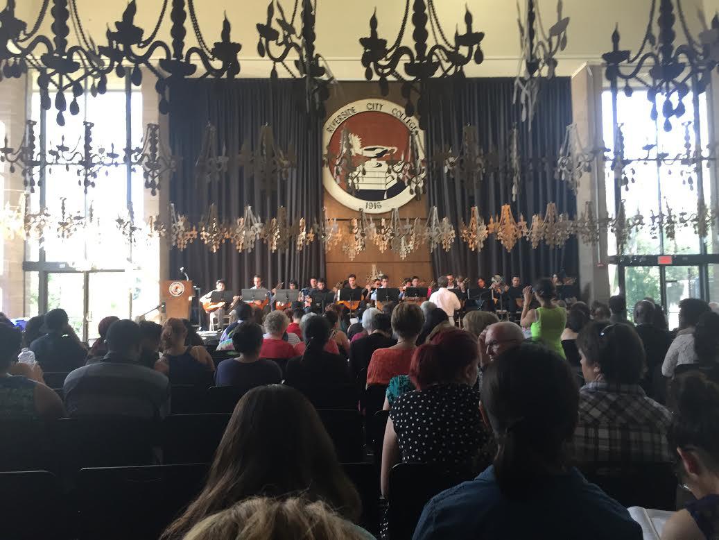 RCC Guitar ensemble played music while students, staff faculty and guests awaited the start of the 2015 Student of Achievement Celebration held in the Bradshaw Building June 8 at 5 p.m.