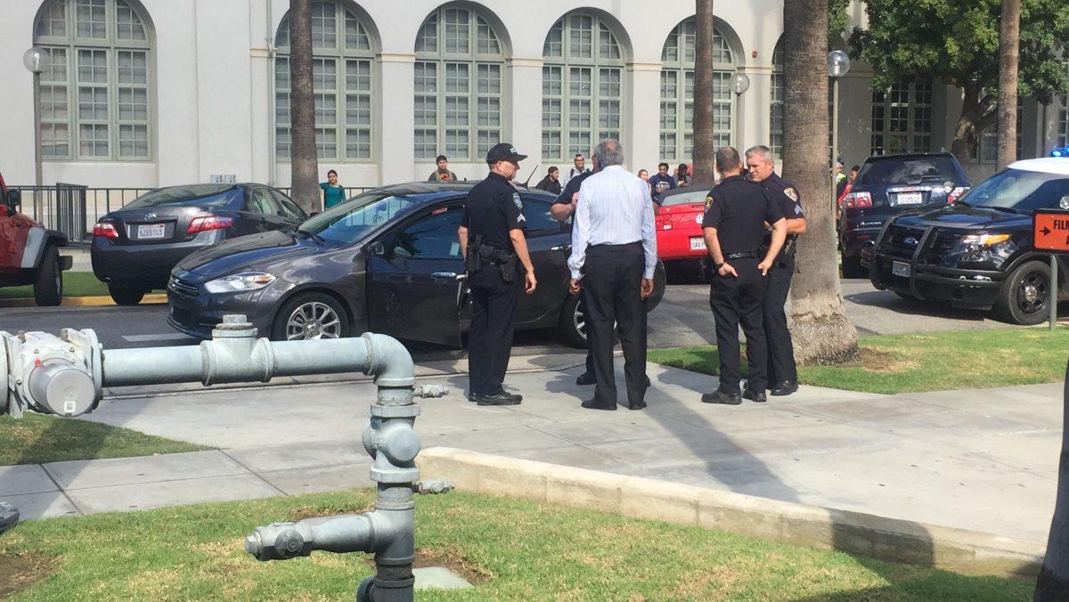 Police pull over suspect on campus