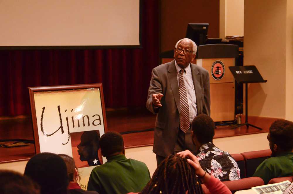 Riverside City College’s Ujima project hosted its annual lunch event, ‘Pizza with the President’ in the Digital Library Auditorium, Feb. 23. 