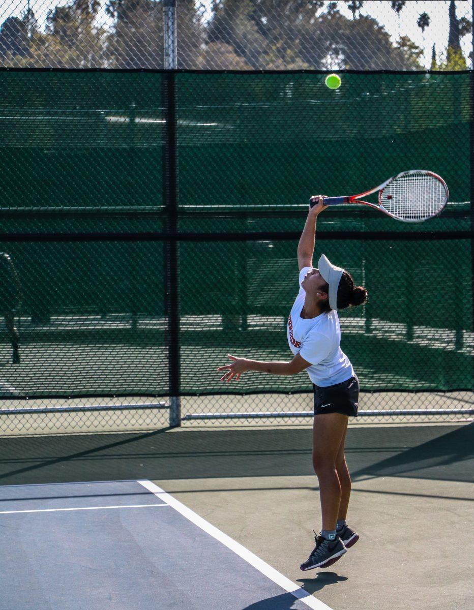 The Riverside City College women’s tennis team fell short of a victory once again after a 5-4 loss to Orange Coast College (10-1) on March 15.