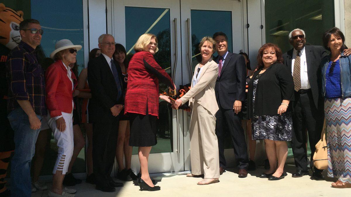 Marie Kane, the widow of Charles, and Riverside Community College District Board of Trustees President Virginia Blumenthal cut the ribbon at the official ceremony before opening the doors to the public. (James H. Williams | Viewpoints)