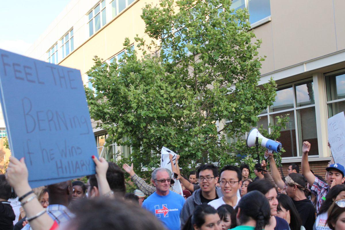 Hillary Clinton courted potential voters at UC Riverside on May 24 where she was met by a crowd of nearly 2,000 people that were in attendance to both support and protest Clinton’s message.
