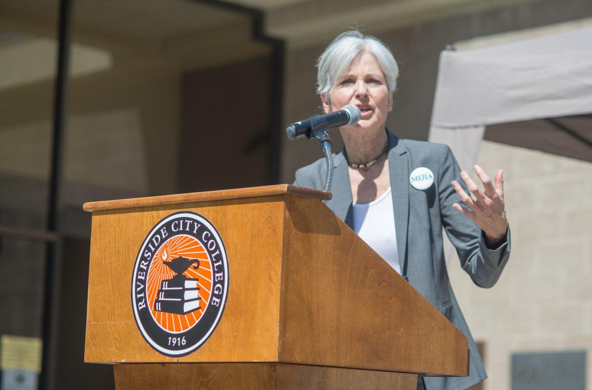 Green Party presidential candidate Jill Stein speaks at Riverside City College on March 15, Stein discussed the grassroots movement.