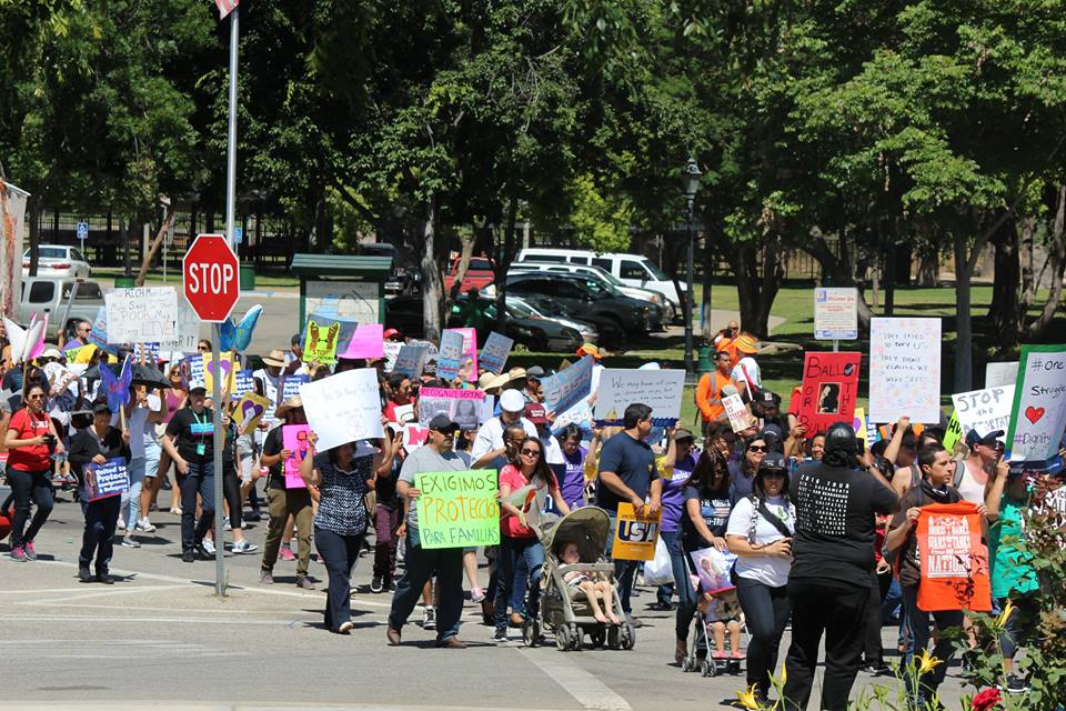 Riverside residents march in May Day