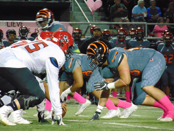 Tigers football prevail in pink