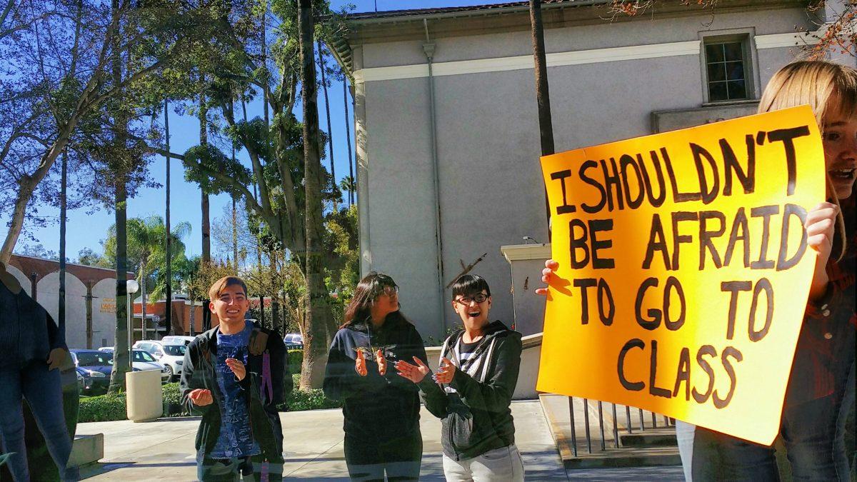 Students gather to advocate for school safety March 14 in front the A.G. Paul Quadrangle.

Daniel Quesada | Viewpoints