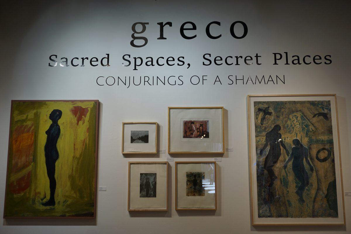 Students viewing the Greco exhibit “Sacred Spaces, Secret Places: Conjurings of a Shaman,” located in the RCC art gallery, Sept 27.
Patrick Tindall | Viewpoints