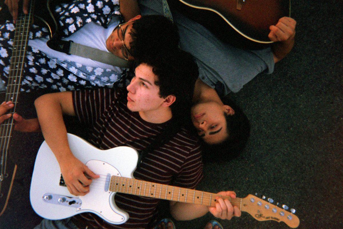 From left, hasan Azam, Nate Johnson, and Noah Ramirez make up Sunsick, an indie band based out of Corona