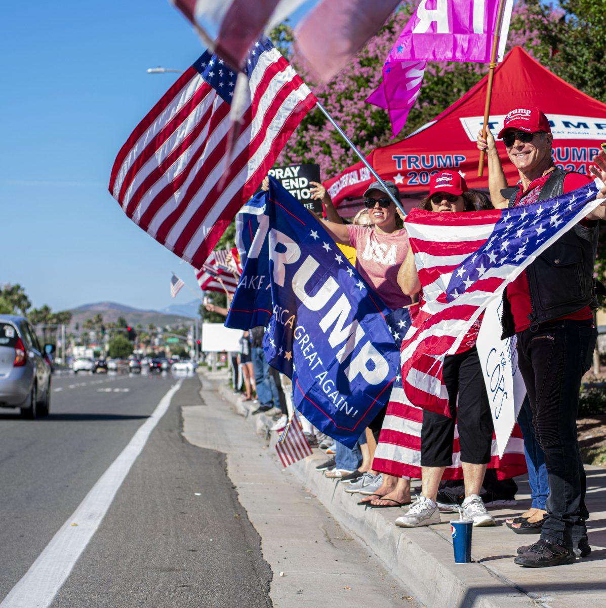 Pro-Trump demonstration supports law enforcement in Temecula