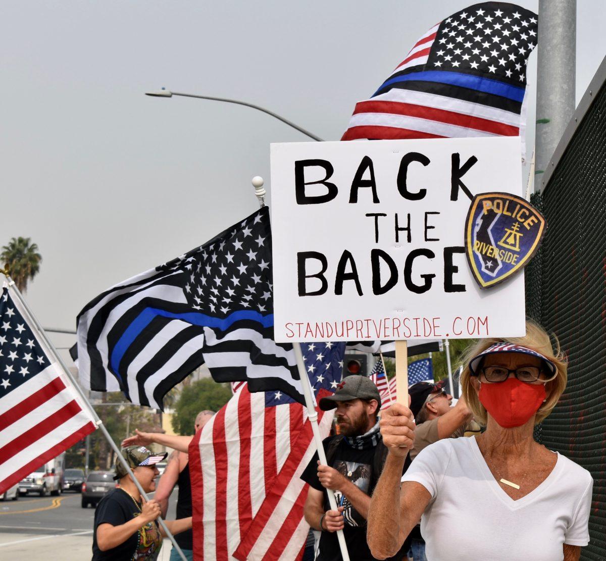 Opposing protests march in Riverside