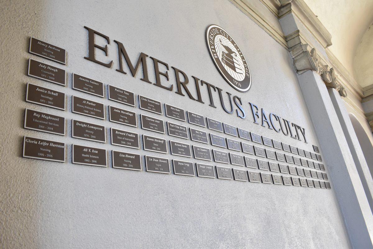 Emeritus Wall honors past Riverside City College faculty