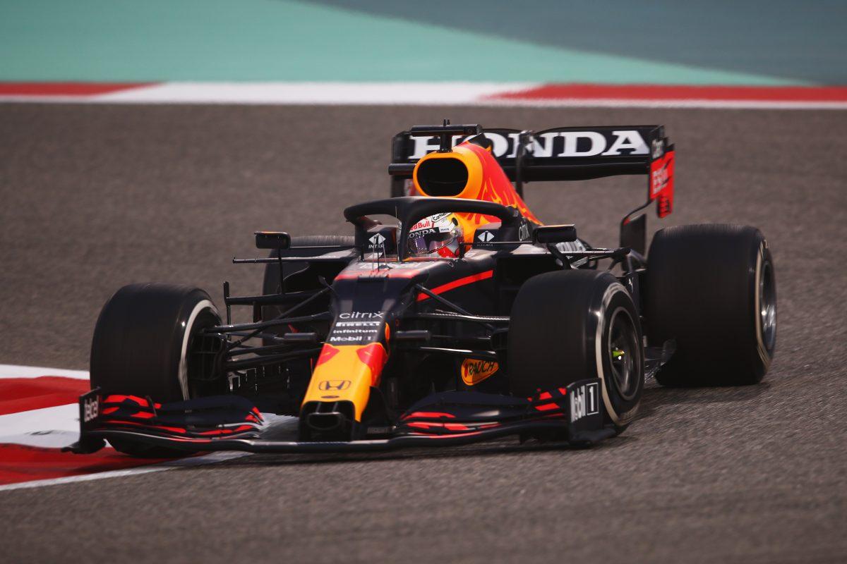 BAHRAIN, BAHRAIN - MARCH 12: Max Verstappen of the Netherlands driving the (33) Red Bull Racing RB16B Honda on track during Day One of F1 Testing at Bahrain International Circuit on March 12, 2021 in Bahrain, Bahrain. (Photo by Joe Portlock/Getty Images) // Getty Images / Red Bull Content Pool  // SI202103160309 // Usage for editorial use only //