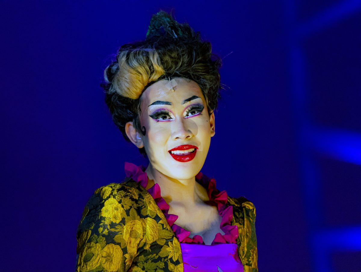 Cinderella's evil stepmother (Ryan Ong) in Riverside City College's performance of Into the Woods running from April 7-11. Photo by Stephen Day, Viewpoints.