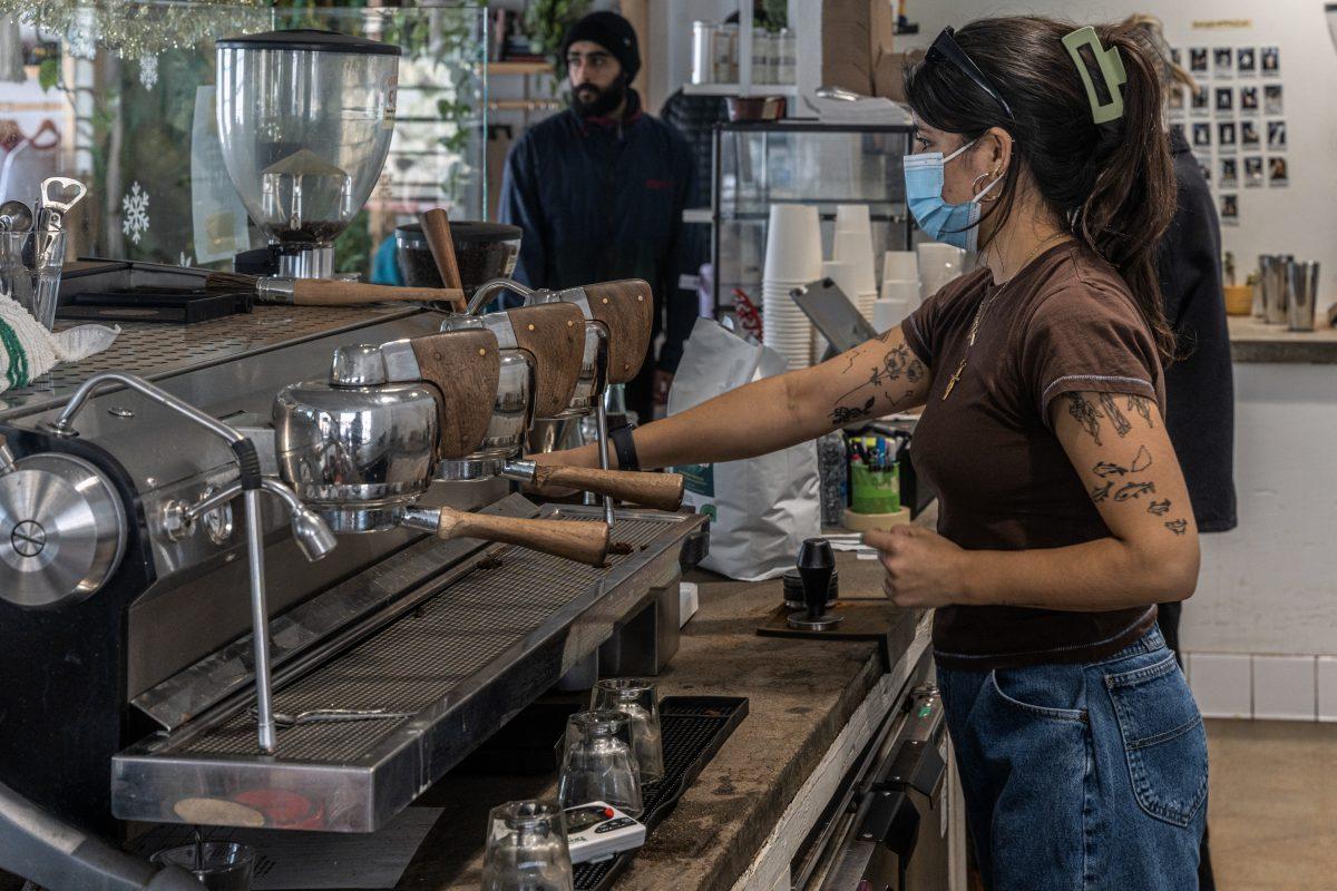 A Condron Coffee barista pulls shots for an Americano on Dec 5.

Photo by Stephen Day, Viewpoints