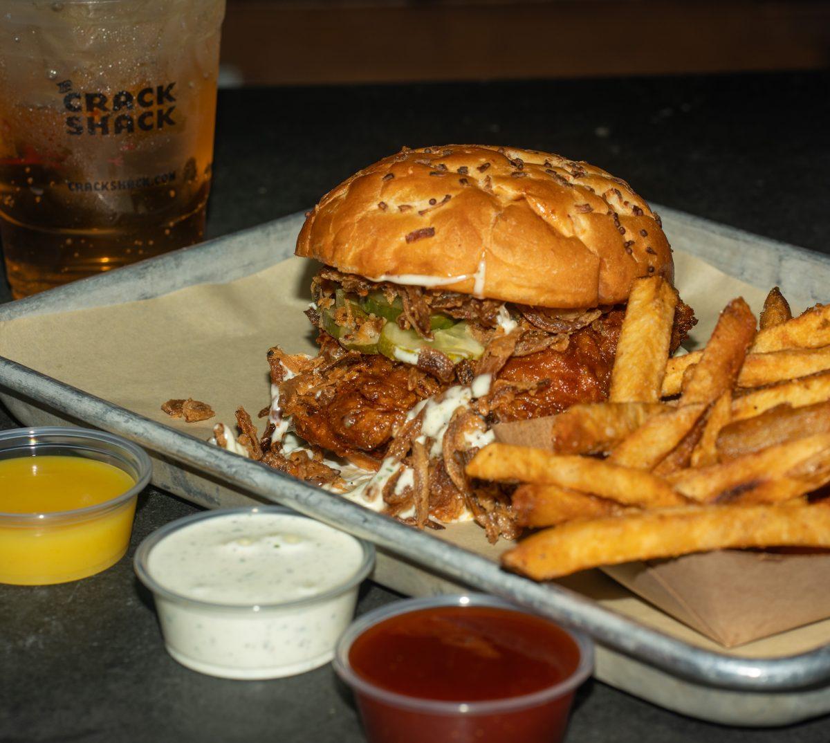 The classic favorite Firebird chicken burger with cool ranch, crispy onions and pickles on March 25.

(Photos by Mathew Acosta | Viewpoints)