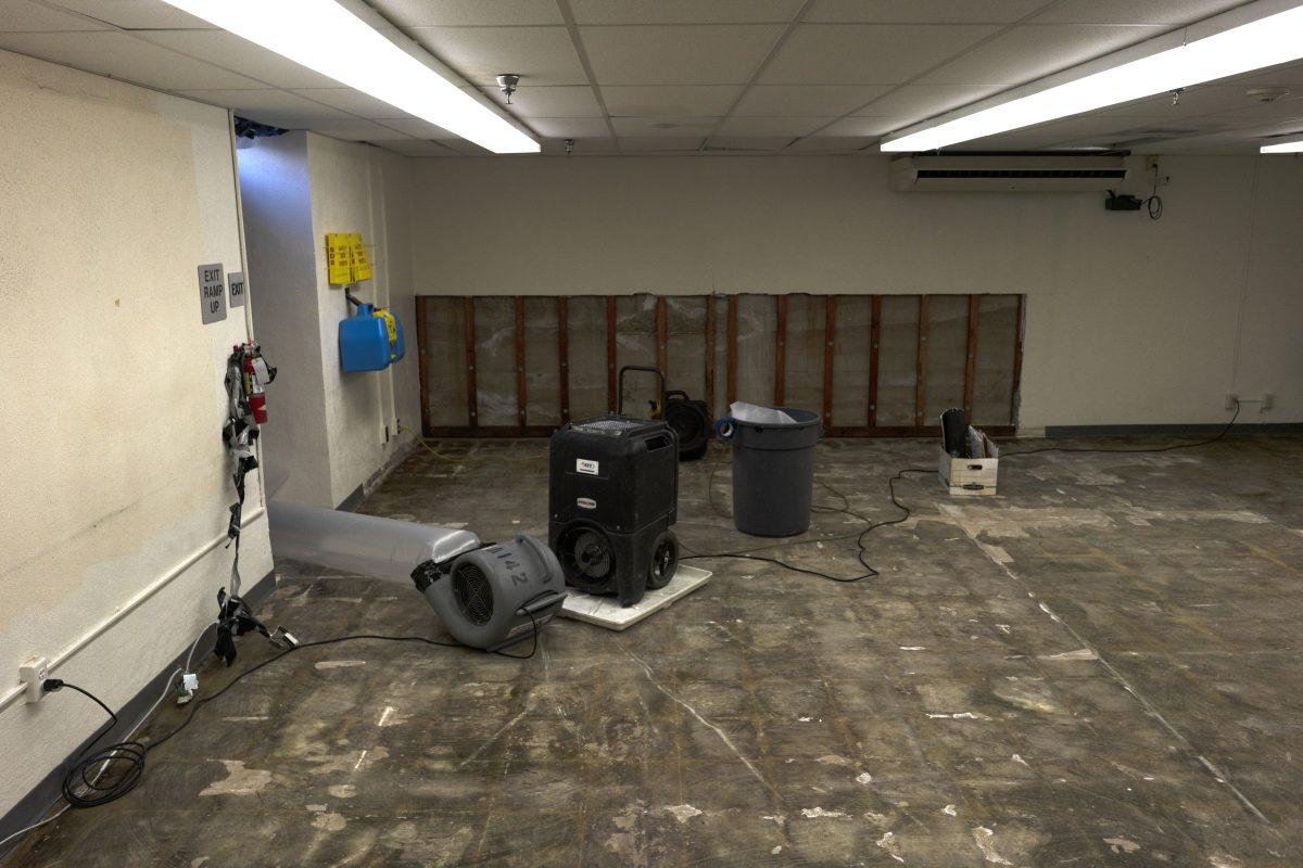 RCC Quad repairs underway, severe water damage poses safety hazard