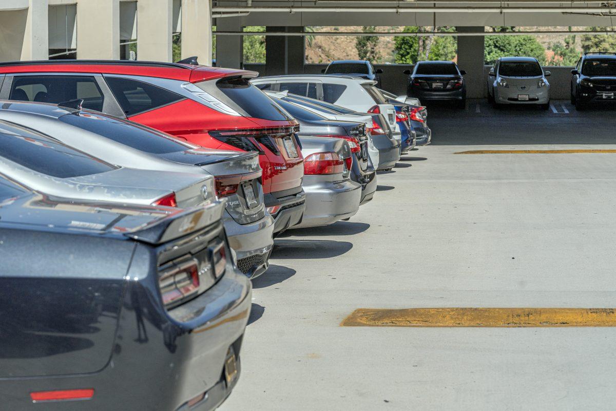 Cars occupying the spots in student parking in the parking garage of Riverside City College on Terracina Dr.

Photo by Stephen Day, Viewpoints.