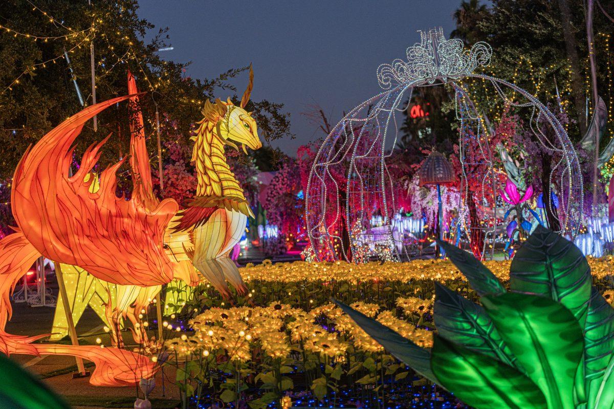 The Imaginarium, an all-ages immersive light experience, includes a rose garden with 35,000 led roses allowing families and couples many photo opportunities throughout the event located in the Ontario Mills Mall on Oct 8. 