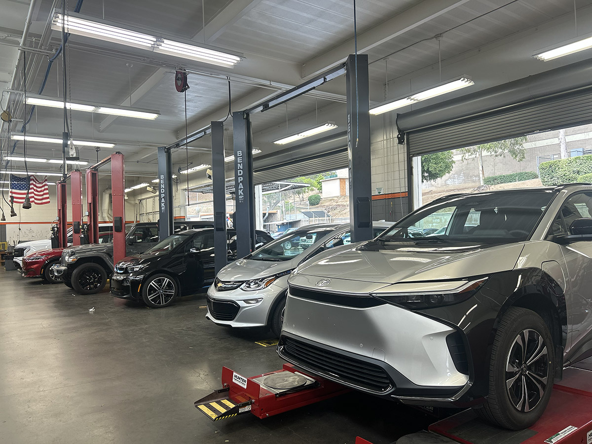 The Automotive Technology Lab features work done on electric and gas powered vehicles.