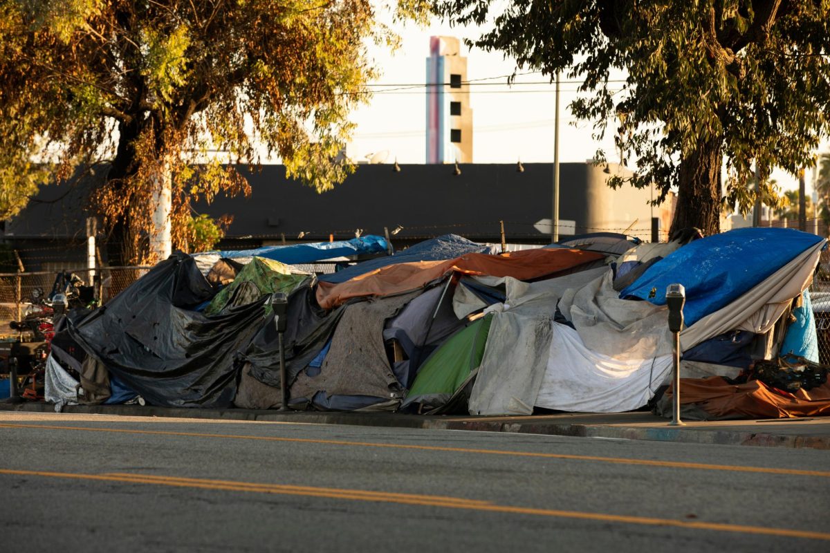 A homeless encampment sits on a street in Downtown Los Angeles, California, USA. | Courtesy of Matt Gush via Adobe Stock License