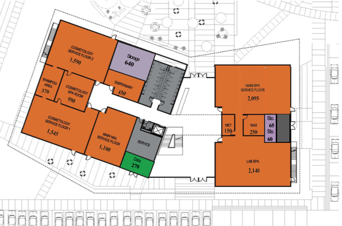 One of the floor plans for the new structure. 