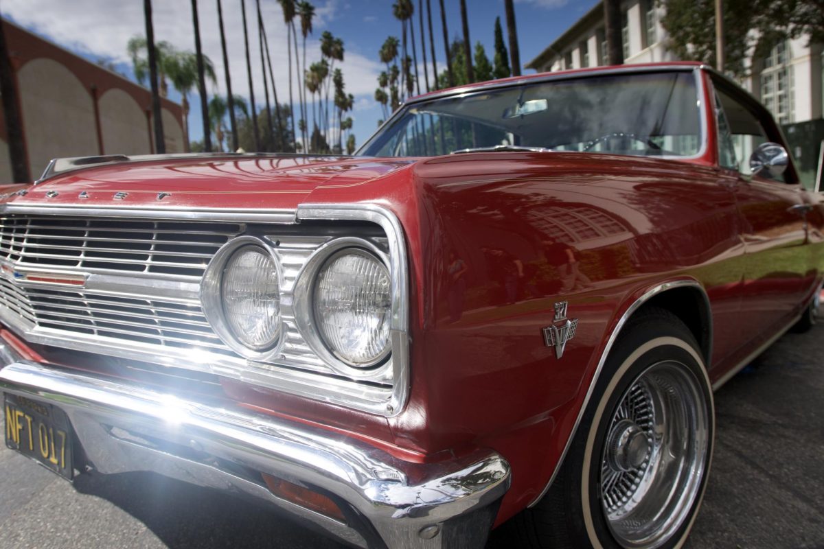 1964 Chevrolet Malibu Wagon glistens beneath sun while on display at Riverside City College Annual Lowrider show on Sept. 18. 